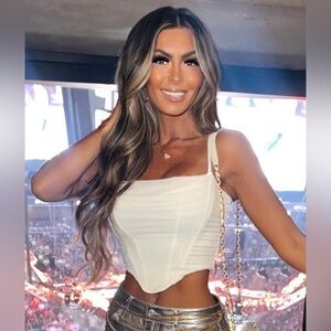 WHITE FOX White corset top